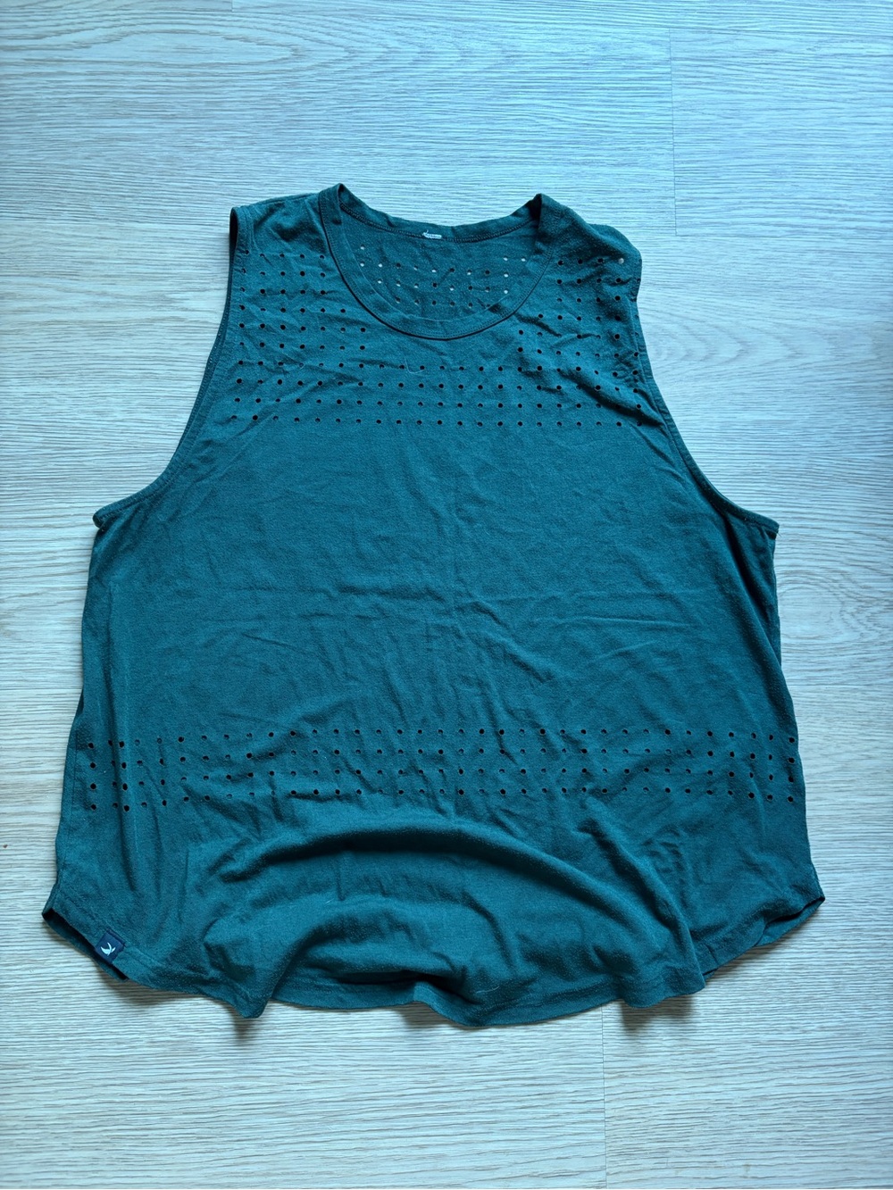 Glyder Dark Green Perforated Muscle Tank